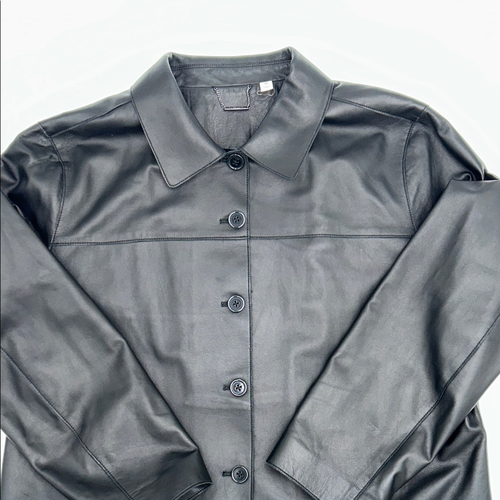 Chico's Classic Black Leather Jacket
